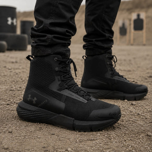 Bota Táctica UA Charged Valsetz Alta — Negro · vista 2