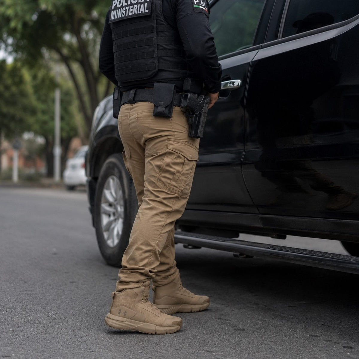 Bota Táctica UA Charged Valsetz Mid — Coyote · vista 4