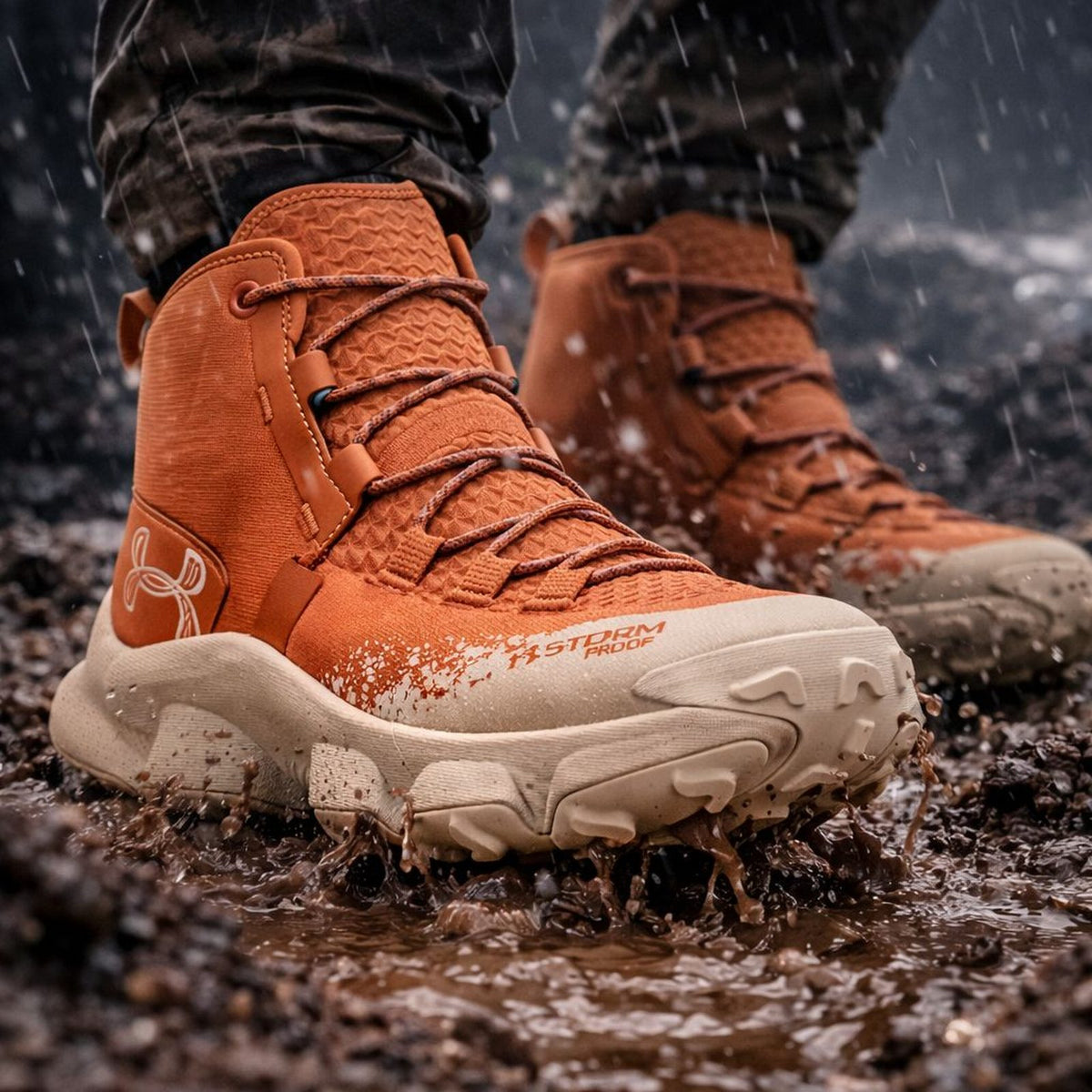 Bota Táctica UA Expanse Mid WP — Naranja · vista 2